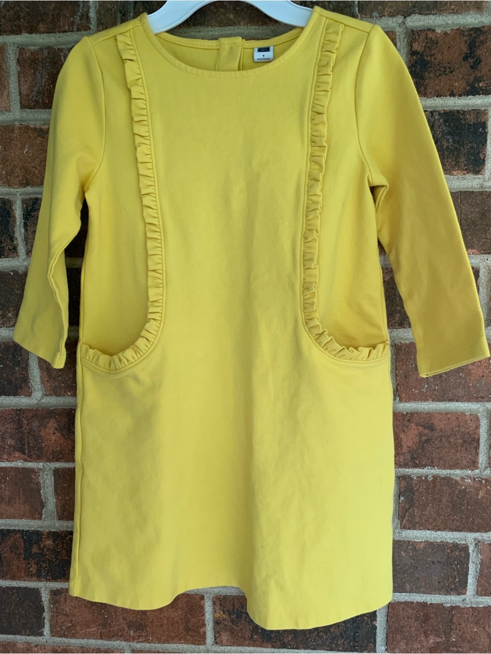 Janie and Jack Sunny Yellow Ruffle-Trim Knit Dress